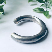 Vintage Silver Cuff Bracelet, Hollow Silver Bracelet, Hollow Cuff, Large Cuff Bracelet, Unique Silver Jewelry, 925 Cuff