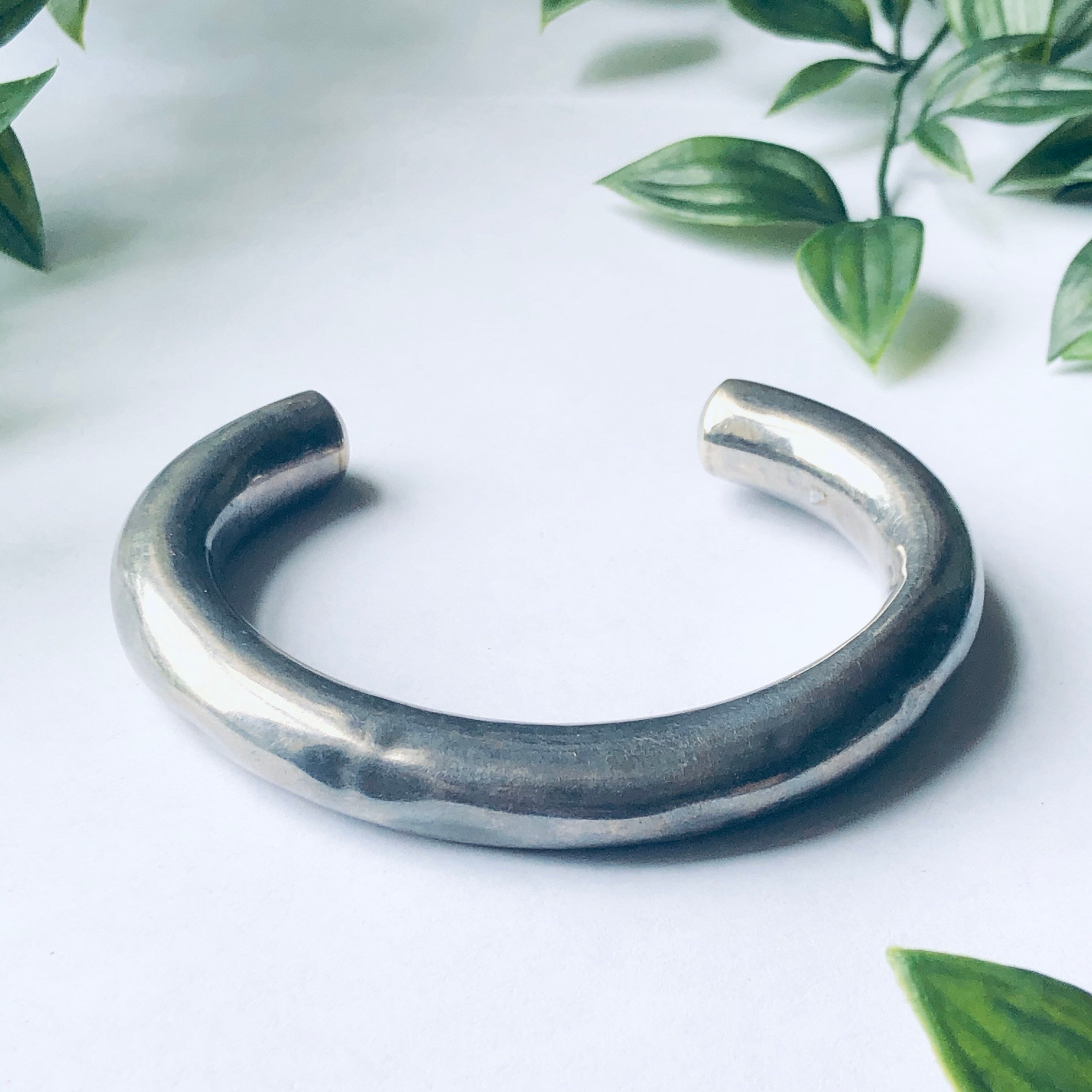 Vintage Silver Cuff Bracelet, Hollow Silver Bracelet, Hollow Cuff, Large Cuff Bracelet, Unique Silver Jewelry, 925 Cuff