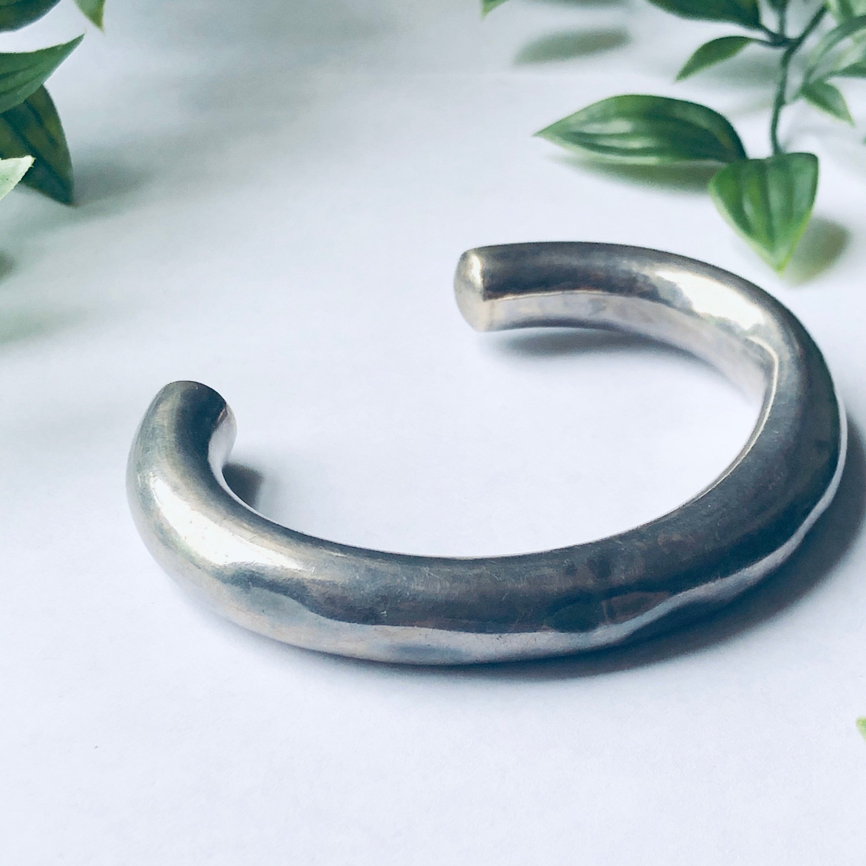 Vintage Silver Cuff Bracelet, Hollow Silver Bracelet, Hollow Cuff, Large Cuff Bracelet, Unique Silver Jewelry, 925 Cuff