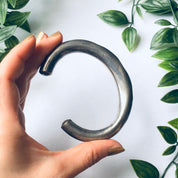 Vintage Silver Cuff Bracelet, Hollow Silver Bracelet, Hollow Cuff, Large Cuff Bracelet, Unique Silver Jewelry, 925 Cuff