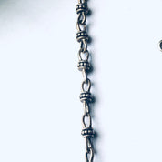 Vintage Silver Necklace, Large Silver Link Necklace, Unique Silver Jewelry, Thick Chain Neclace