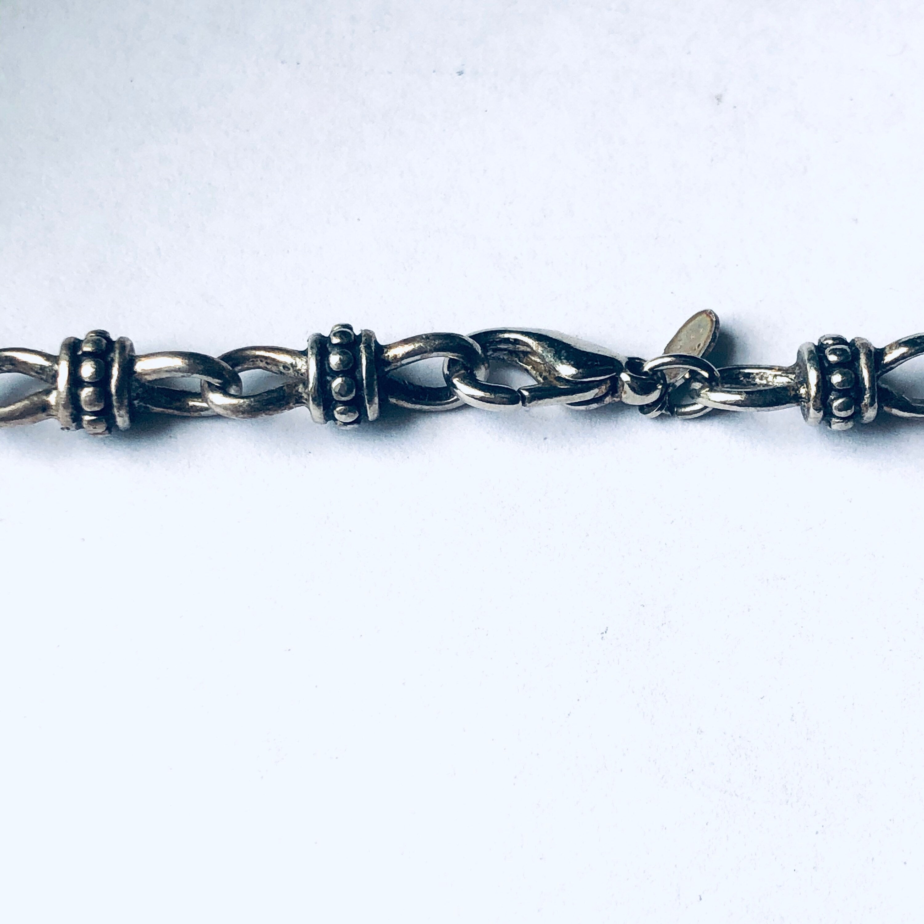 Vintage Silver Necklace, Large Silver Link Necklace, Unique Silver Jewelry, Thick Chain Neclace