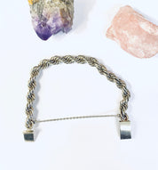 Vintage Sterling Silver Bracelet, Sterling Rope Bracelet, Vintage Rope Bracelet, Heavy Silver Bracelet, Thick Silver Bracelet