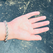 Vintage Sterling Silver Bracelet, Sterling Rope Bracelet, Vintage Rope Bracelet, Heavy Silver Bracelet, Thick Silver Bracelet