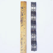 Vintage Sterling Silver Filagree Link Bracelet Made In Palestine, Silver Link Bracelet With Flower Details, Silver Link Bracelet
