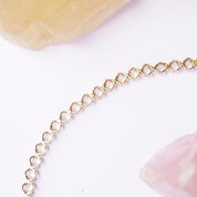 Vintage 14K Diamonique Cubic Zirconia Tennis Bracelet, Beautiful 8 inch Gold and Diamond Tennis Bracelet, Gold Tennis Bracelet Made In Korea
