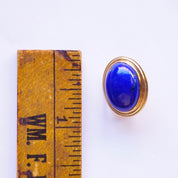 Vintage Gump's 14K Gold Lapis Lazuli Brooch, Antique Gold Pin With Lapis Lazuli Gemstone, Beautiful Blue And Gold Brooch, Gump's Jewelry