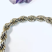 Vintage Sterling Silver Bracelet, Sterling Rope Bracelet, Vintage Rope Bracelet, Heavy Silver Bracelet, Thick Silver Bracelet