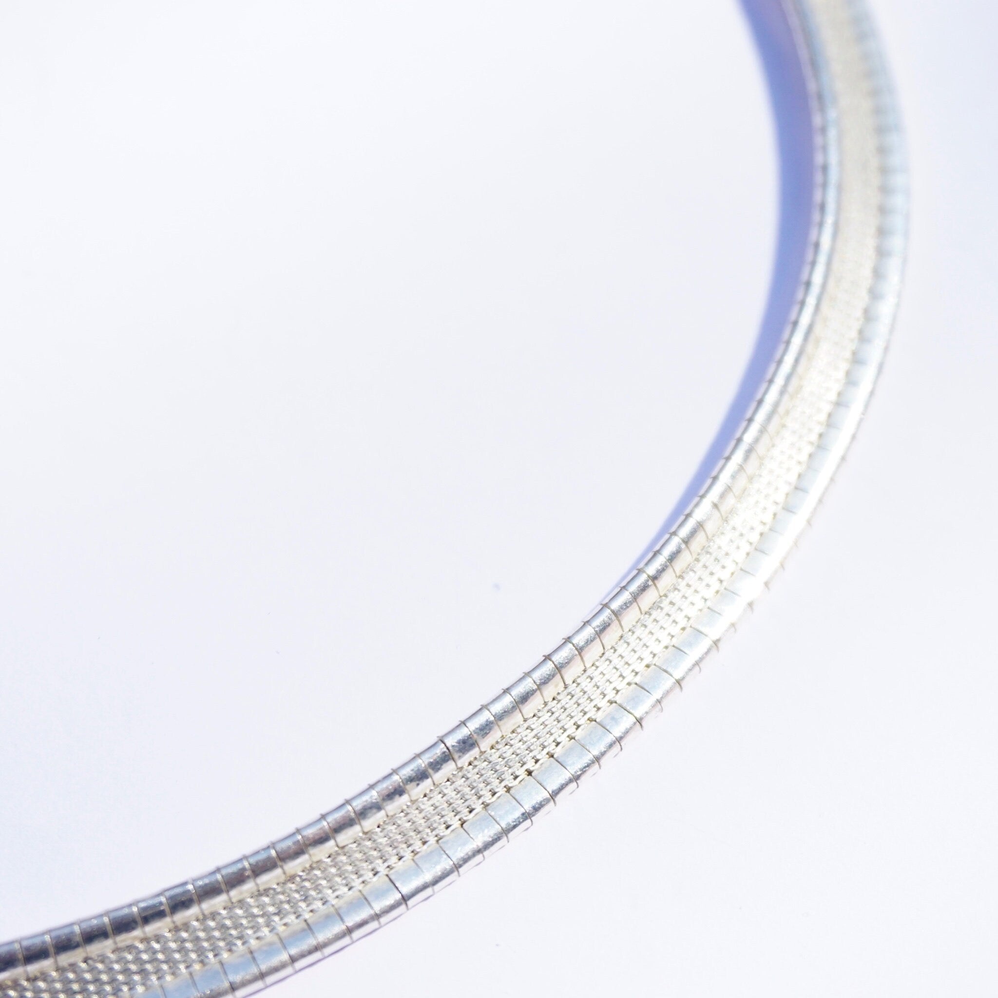 Vintage Italian Sterling Silver Hammered Choker, Hand Hammered Sterling Collar, 925 Italy Milor Silver Choker, Minimalist Silver Jewelry