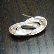 Vintage Sterling Silver Christian Dior Brooch, 1960's CHR DIOR Silver Infinity Pin, S925 Made In Germany Abstract Brooch, Sterling Scarf Pin