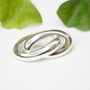 Vintage Sterling Silver Christian Dior Brooch, 1960's CHR DIOR Silver Infinity Pin, S925 Made In Germany Abstract Brooch, Sterling Scarf Pin