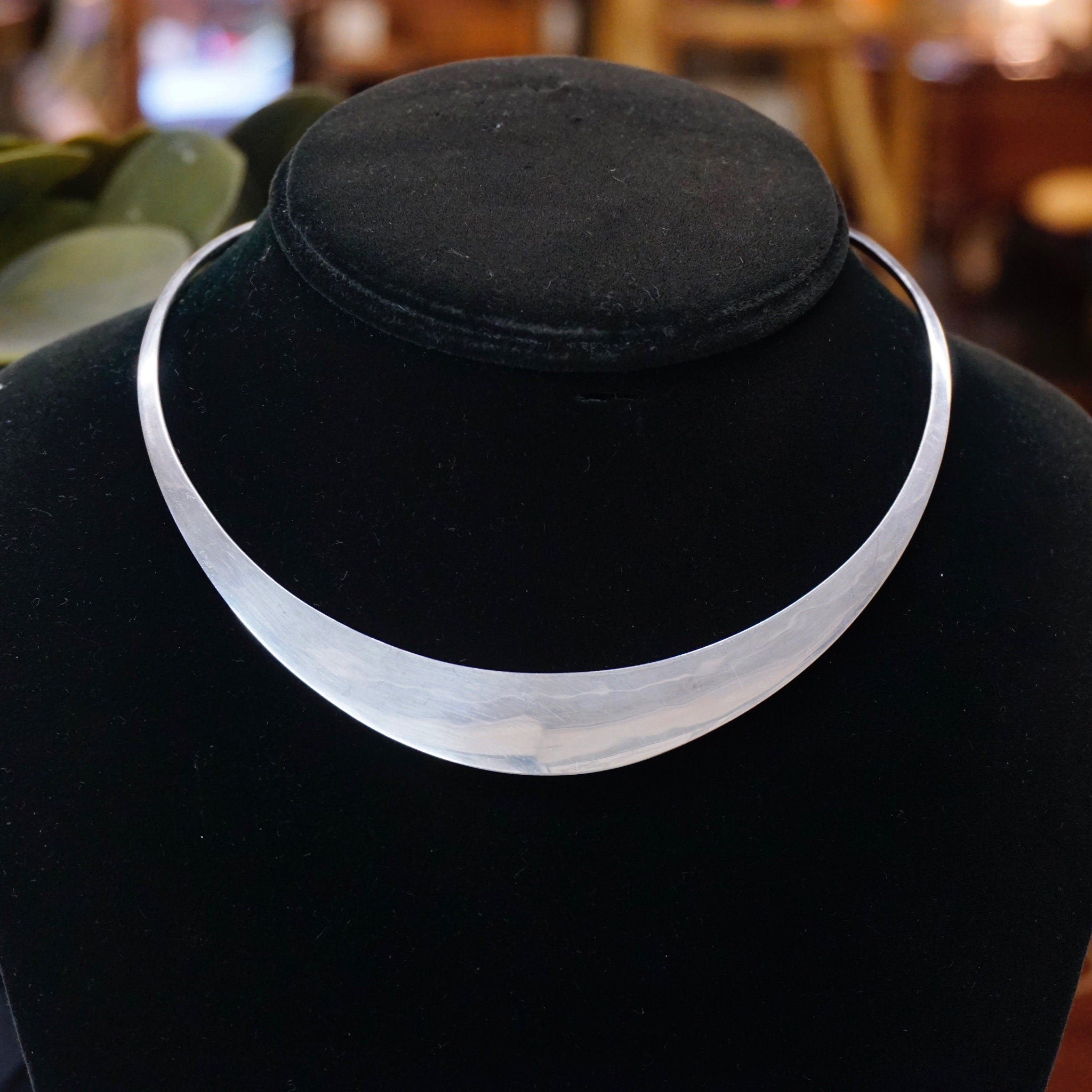 Vintage Pearson Sterling Silver Torque Collar, Ronald Hayes Pearson Jewelry, Modernist Sterling Silver Collar, Designer Sterling Choker
