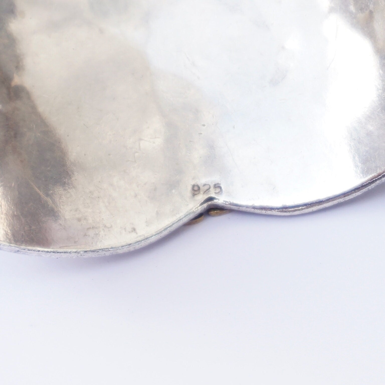Vintage Silver And Brass Cuff With Lapis Lazuli Stones, Embellished Sterling Silver Bangle Cuff With Gemstone Accents, Indian Silver Cuff