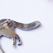 Vintage Sterling Silver Fox Brooch, Detailed Silver Fox Pin, Unique Sterling Fox Brooch