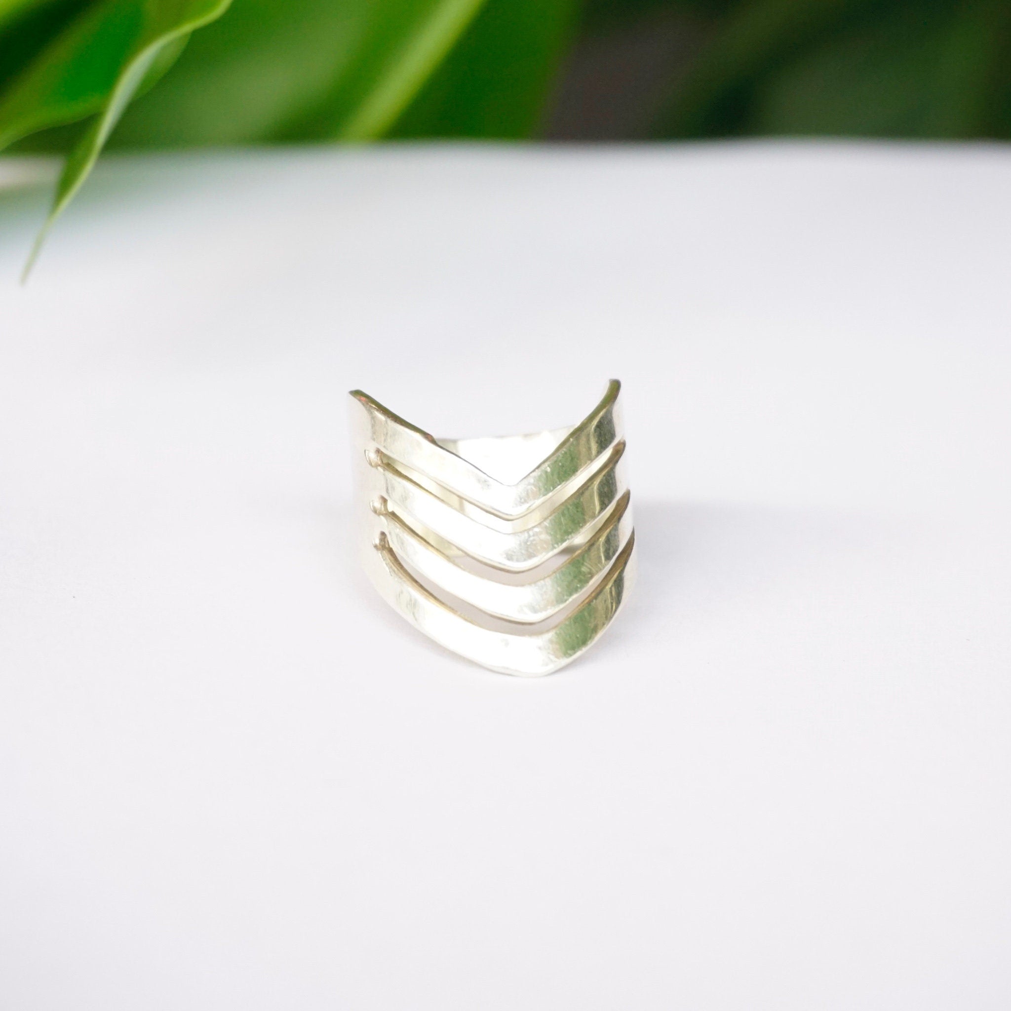 Vintage Silver Triangle Cut Out Ring, Unique Angled Silver Ring With Cut Outs, Made in Mexico Silver Ring, 925 Mex Jewelry, Large Ring