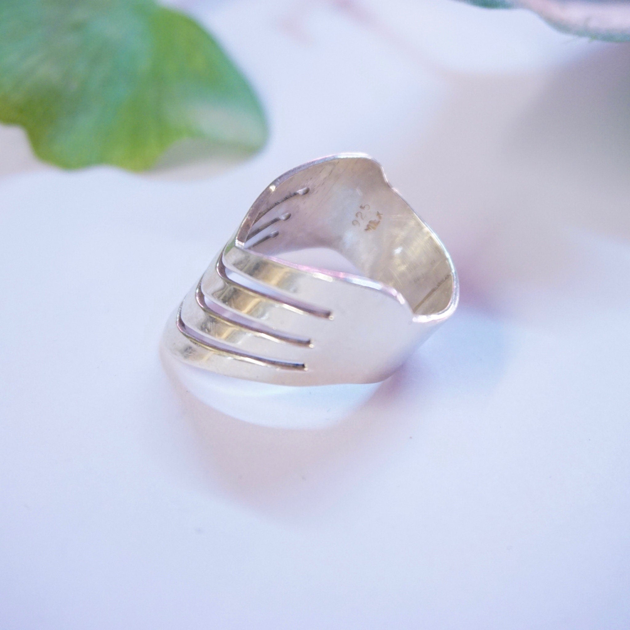 Vintage Silver Triangle Cut Out Ring, Unique Angled Silver Ring With Cut Outs, Made in Mexico Silver Ring, 925 Mex Jewelry, Large Ring