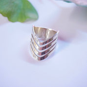 Vintage Silver Triangle Cut Out Ring, Unique Angled Silver Ring With Cut Outs, Made in Mexico Silver Ring, 925 Mex Jewelry, Large Ring