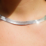 Vintage Sterling Silver Herringbone Chain Necklace, Made in Italy Thick Silver Chain, 12mm Thick Herringbone Silver Chain, 925 Jewelry