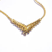 Vintage 14k Gold Sapphire and Diamond Choker Necklace, Elegant Gold Necklace With Diamonds and Sapphire Stones, BJ Gold Choker Necklace