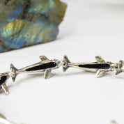 Vintage Sterling Silver KABANA Dolphin Bracelet, Made in New Mexico Silver Bracelet, KBN Sterling Dolphin Bracelet, Ocean Lover Jewelry