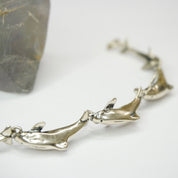 Vintage Sterling Silver KABANA Dolphin Bracelet, Made in New Mexico Silver Bracelet, KBN Sterling Dolphin Bracelet, Ocean Lover Jewelry