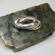 Vintage Sterling Silver Christian Dior Brooch, 1960's CHR DIOR Silver Infinity Pin, S925 Made In Germany Abstract Brooch, Sterling Scarf Pin