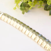 Vintage Sterling Silver Rounded Link Bracelet, Unique Half-Circle Silver Link Bracelet, Modernist Silver Bracelet Cuff, 925 Jewelry