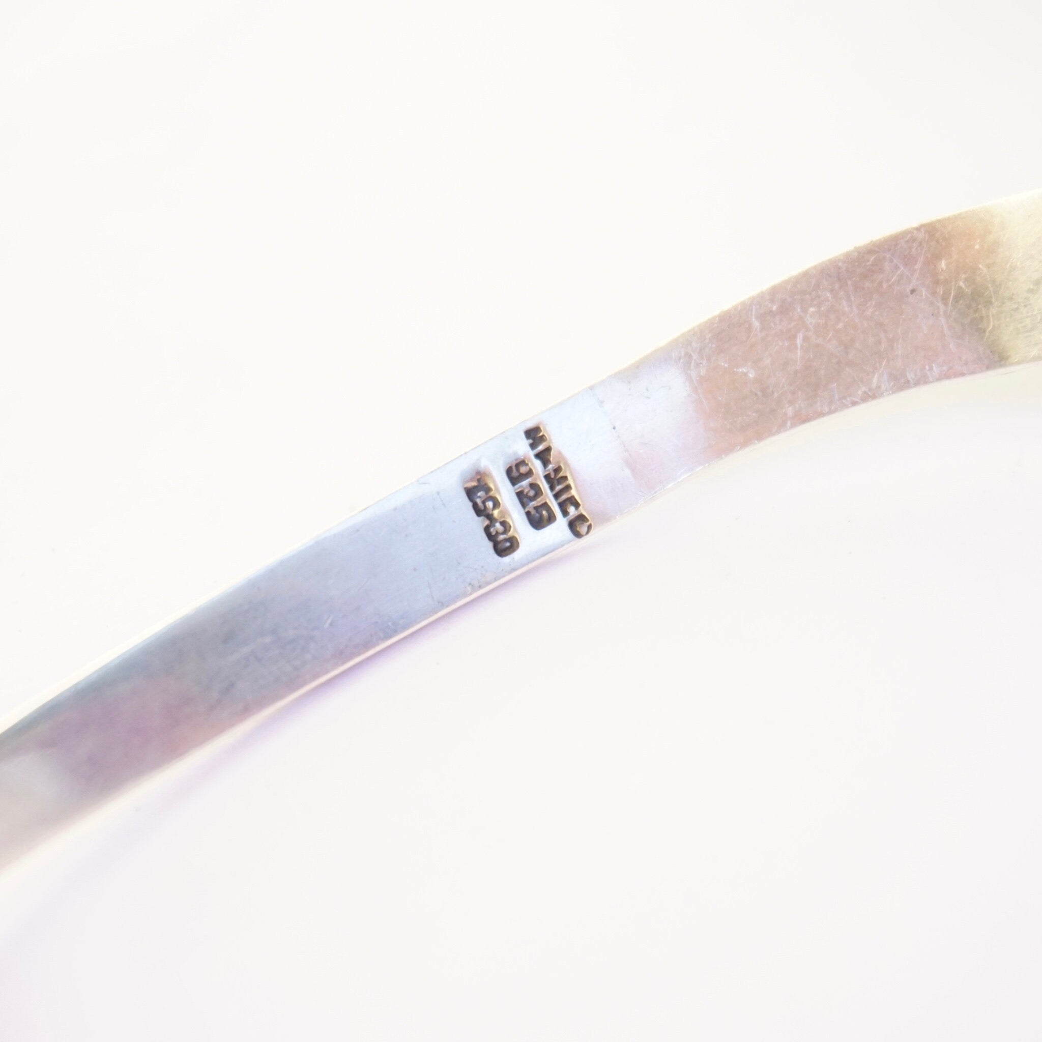 Vintage Sterling Silver Aztec Collar Necklace, Abstract Engraved Silver Choker, Tribal Style Sterling Silver Collar, Statement Piece Choker