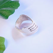 Vintage Silver Triangle Cut Out Ring, Unique Angled Silver Ring With Cut Outs, Made in Mexico Silver Ring, 925 Mex Jewelry, Large Ring