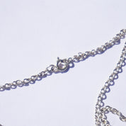 Vintage Lapis Lazuli Silver Necklace, Unique Necklace With Lapis and Silver Lightening Bolt Pendant, Lapis Stone Necklace With Silver Chain