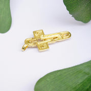 Vintage 18K Gold Jesus Crucifix Pendant, Yellow Gold Jesus On The Cross Pendant, Unique Crucifix Pendant, Antique Gold Catholic Jewelry