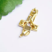 Vintage 18K Gold Jesus Crucifix Pendant, Yellow Gold Jesus On The Cross Pendant, Unique Crucifix Pendant, Antique Gold Catholic Jewelry