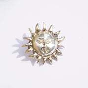Vintage Sterling Silver Sun God Earrings, Beautiful Hand Hammered Stud Earrings, Silver Sun With Face Earrings, Made In Mexico Jewelry