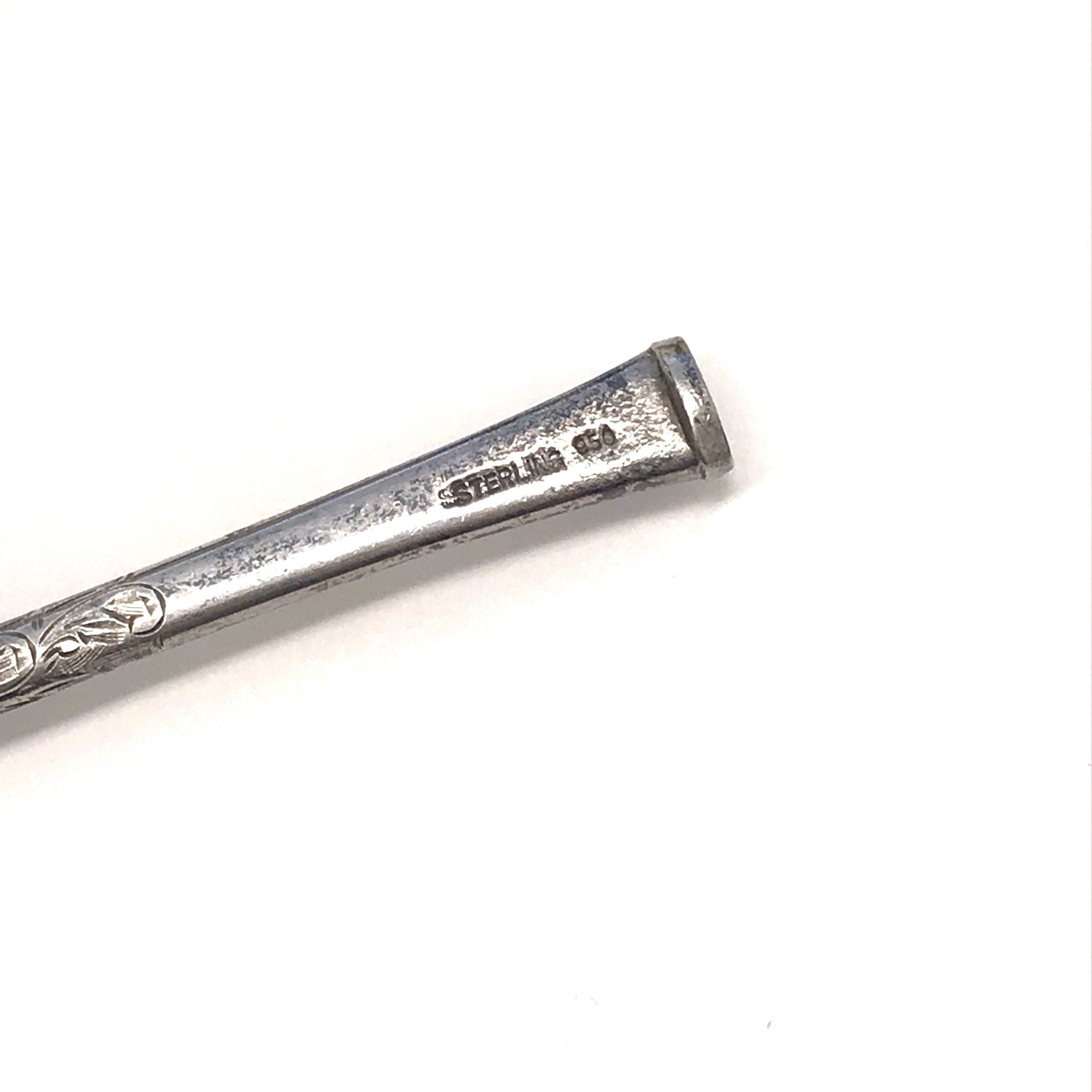 Vintage Sterling Cigarette Holder, Art Nouveau Style Women's Cigarette Holder With Etchings, Beautifully Detailed Cigarette Holder, 950