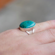 Vintage Turquoise Sterling Silver Ring, Robin's Egg Turquoise Stone, Natural Turquoise Ring Set In Silver, 950 Jewelry