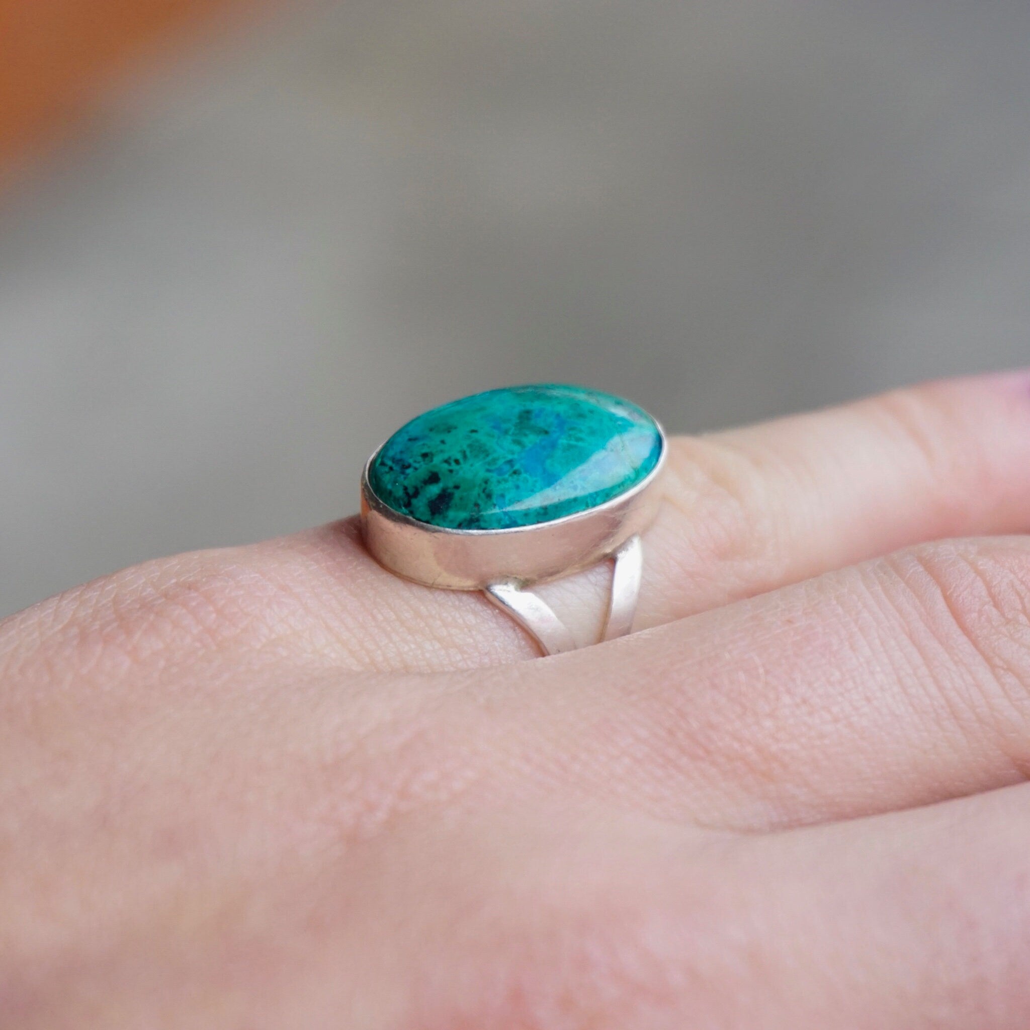 Vintage Turquoise Sterling Silver Ring, Robin's Egg Turquoise Stone, Natural Turquoise Ring Set In Silver, 950 Jewelry