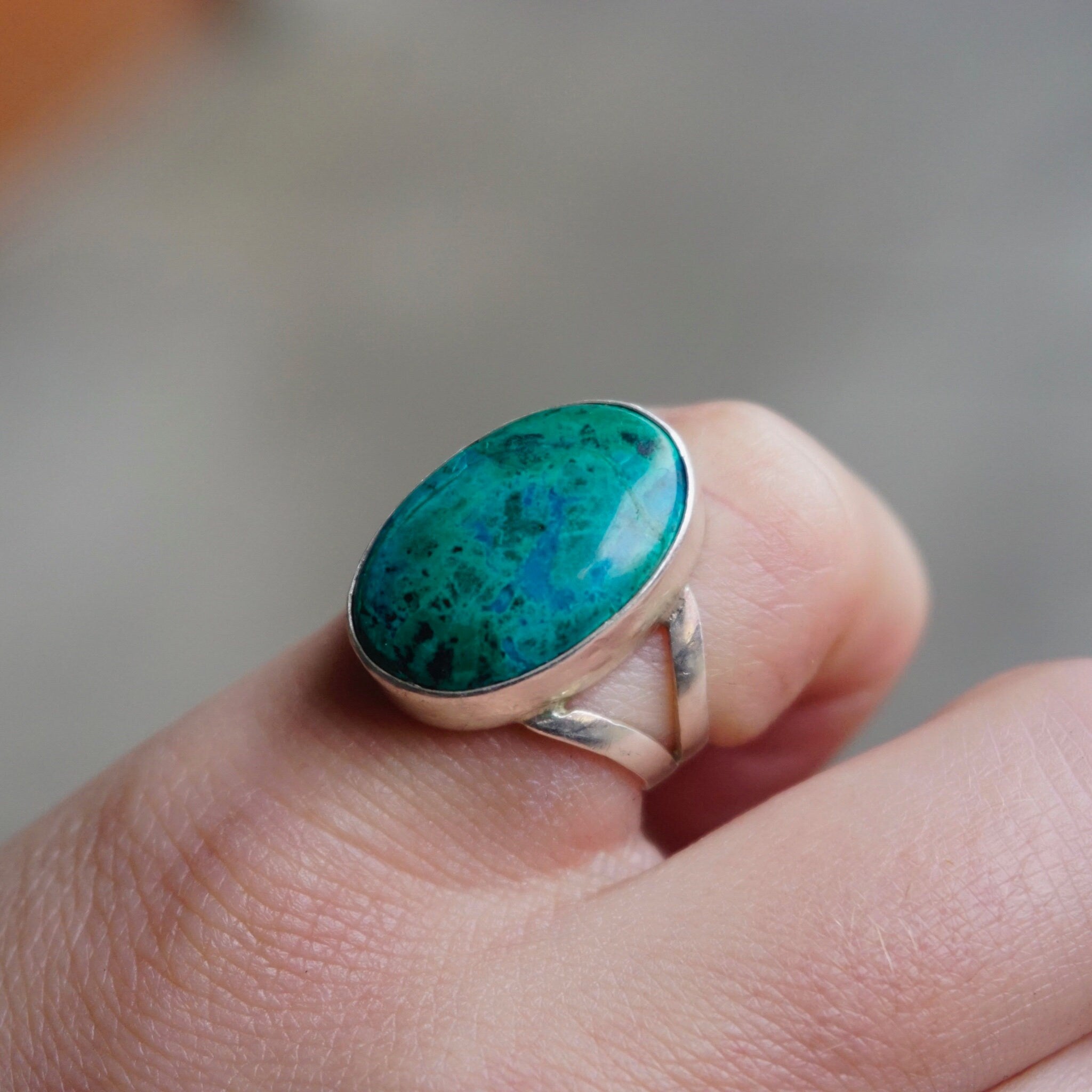 Vintage Turquoise Sterling Silver Ring, Robin's Egg Turquoise Stone, Natural Turquoise Ring Set In Silver, 950 Jewelry