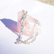 Vintage Sterling Silver Mariner Chain, Silver Chain With Unique Interlocking Links, Long Silver Chain, Unisex Chain, MR 925 Jewelry
