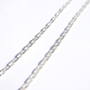 Vintage Sterling Silver Mariner Chain, Silver Chain With Unique Interlocking Links, Long Silver Chain, Unisex Chain, MR 925 Jewelry