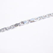 Vintage Sterling Silver Mariner Chain, Silver Chain With Unique Interlocking Links, Long Silver Chain, Unisex Chain, MR 925 Jewelry
