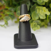 Vintage 14K Wrap Around Snake Ring With Ruby Eyes, Diamond Crusted Snake Ring With Red Eyes, Small 14K Snake Ring With Diamonds and Ruby's