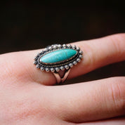 Vintage Sterling Silver Turquoise Ring, Small Silver Ring With Blue Stone, Natural Turquoise Ring, Native American Silver, 925 Jewelry