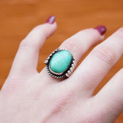 Vintage Turquoise Sterling Silver Ring, Wing Silver Ring With Natural Turquoise Stone, Native American Silver Ring, 925 Jewelry