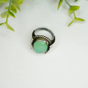 Vintage Turquoise Sterling Silver Ring, Wing Silver Ring With Natural Turquoise Stone, Native American Silver Ring, 925 Jewelry