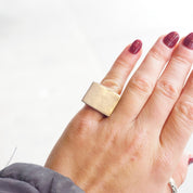 Vintage Sterling Silver Signet Ring, Thick Silver Rectangle Ring, Solid Silver Ring With Large Face, Men's Silver Ring, 925 Jewelry