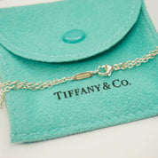 Rare Tiffany & Co. Sterling Silver Sun Pendant Necklace, Double Chain Silver Necklace Sun Circle Pendant, 2003 T and Co. Necklace, 925