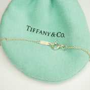 Vintage Tiffany and Co. Sterling Silver T&CO Letters Lariat Necklace, Minimalist Silver Lariat Style Chain Necklace, 925 Jewelry