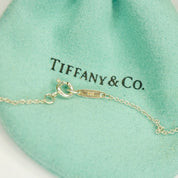 Vintage Tiffany and Co. Sterling Silver T&CO Letters Lariat Necklace, Minimalist Silver Lariat Style Chain Necklace, 925 Jewelry