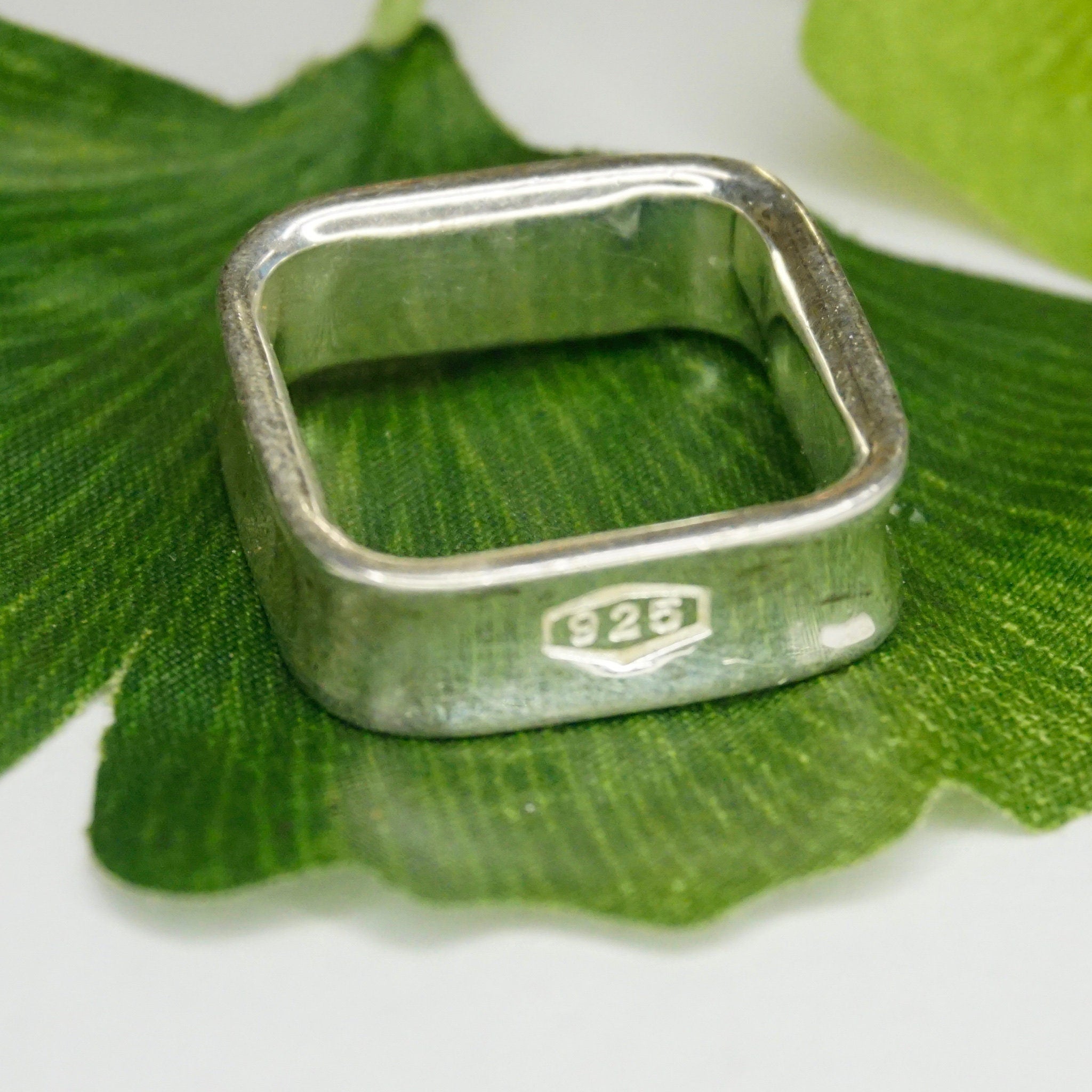 Vintage Tiffany & Co. Sterling Silver Square Ring, Tiffany and Co. 1837 Collection, Minimalist Silver Ring, Square Ring, 925 Jewelry