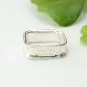 Vintage Tiffany & Co. Sterling Silver Square Ring, Tiffany and Co. 1837 Collection, Minimalist Silver Ring, Square Ring, 925 Jewelry